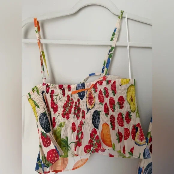 Jacquie the label Cream Fruit Crop Top & Maxi Skirt Set - Picture 7 of 7